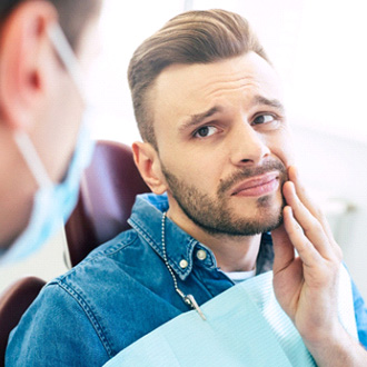 A man with a toothache