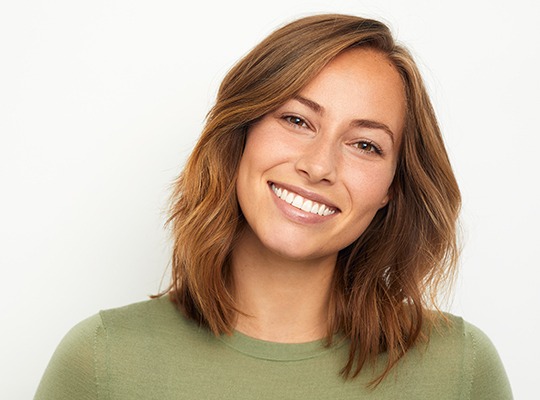 Woman with bright white smile