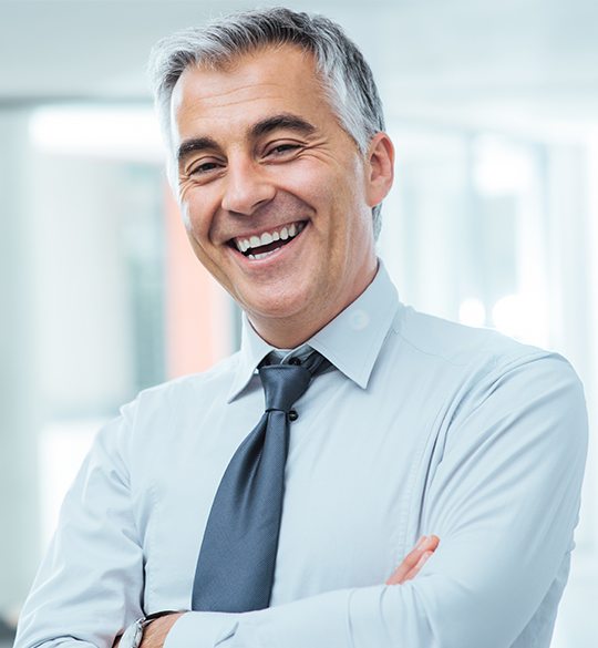 Smiling older man