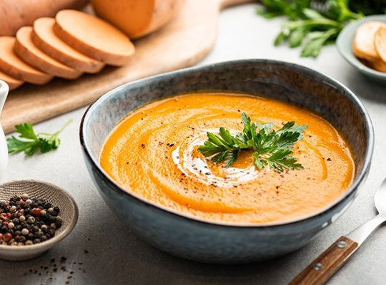 a bowl with soft and healthy food