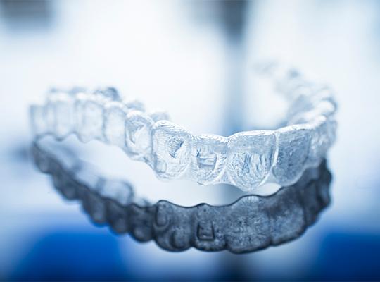 Invisalign tray on tabletop