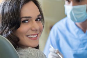 woman in the dental chair