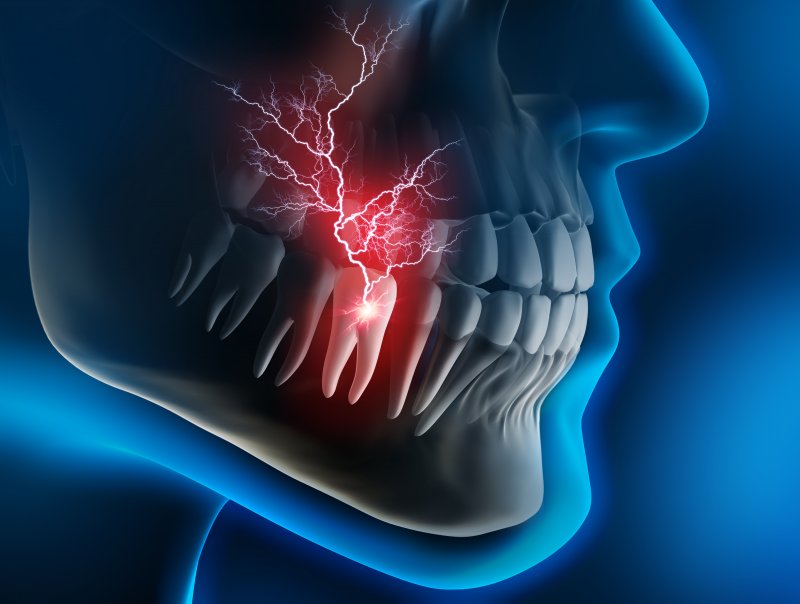 tooth shocking a patient with electricity